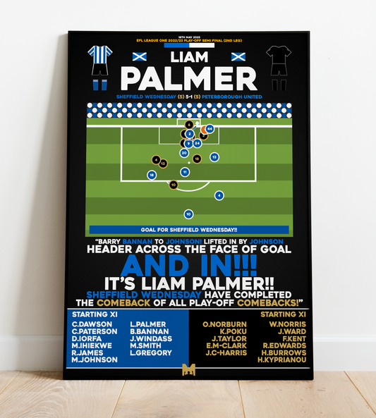 Liam Palmer Goal vs Peterborough United (BLACKOUT) - EFL League One Play-Offs 2022/23 - Sheffield Wednesday