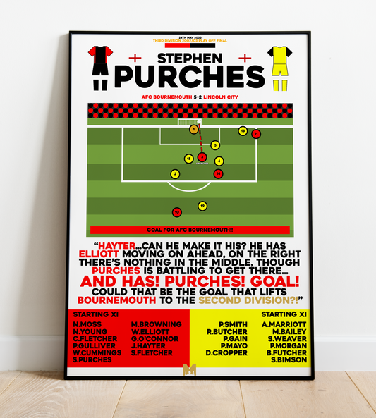 Stephen Purches Goal vs Lincoln City - Third Division Play-Off Final 2003 - AFC Bournemouth