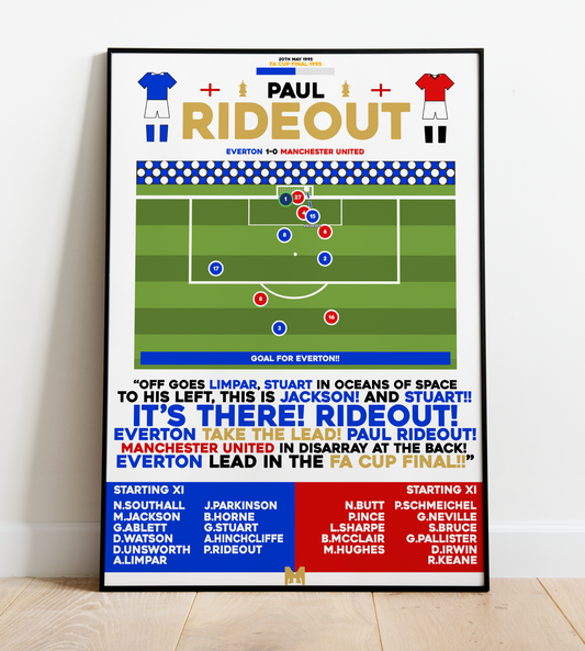 Paul Rideout Goal vs Manchester United - FA Cup Final 1995 - Everton