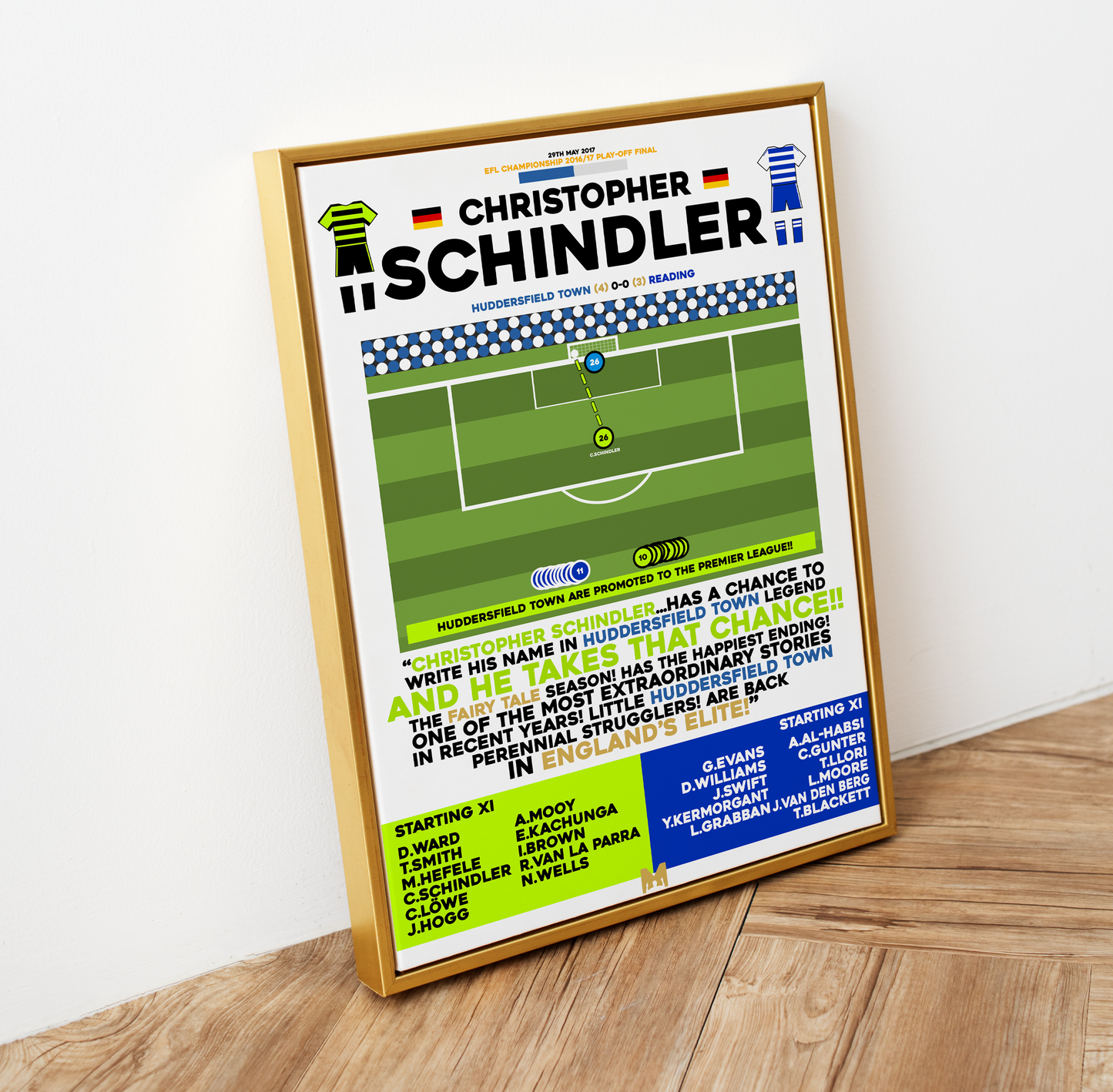 Christopher Schindler Goal vs Reading - EFL Championship Play-Offs 16/17 - Huddersfield Town