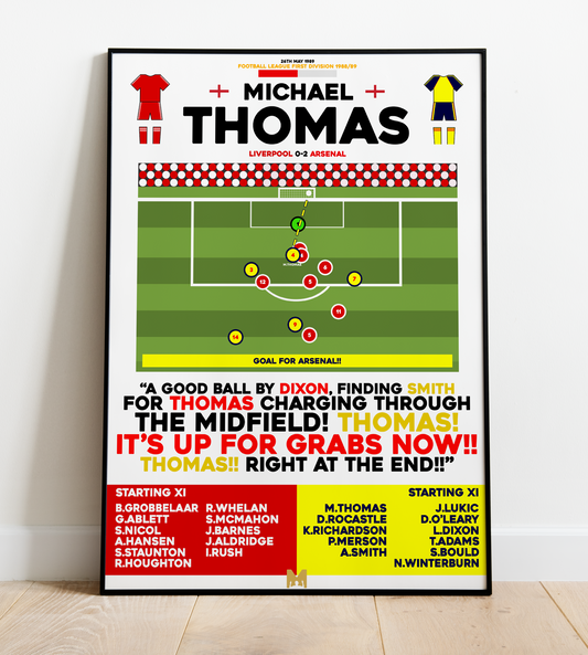 Michael Thomas Goal vs Liverpool - First Division 1988/89 - Arsenal