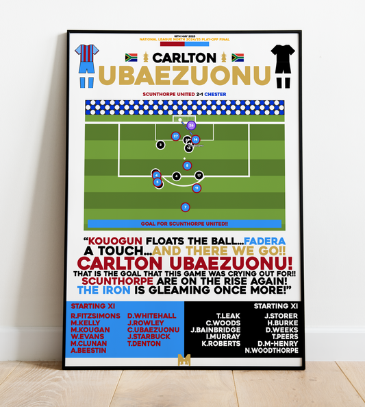 Carlton Ubaezuonu Goal vs Chester - National League North Play-Off Final 2025 - Scunthorpe United