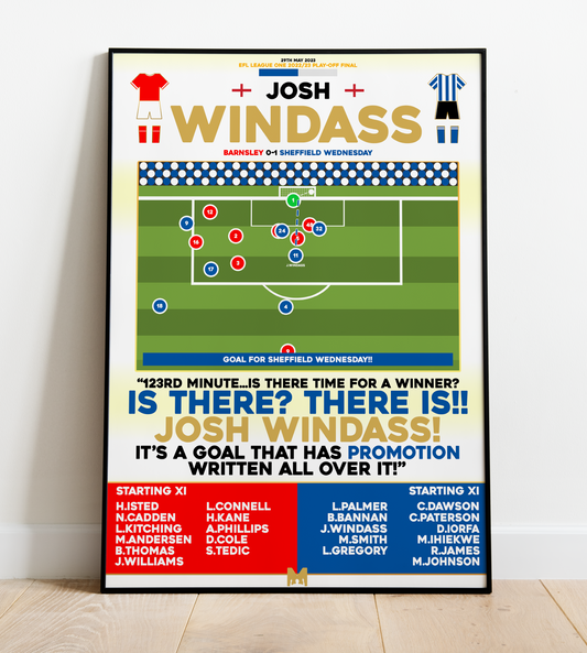 Josh Windass Goal vs Barnsley (ICONIC) - EFL League One Play-Offs 2022/23 - Sheffield Wednesday