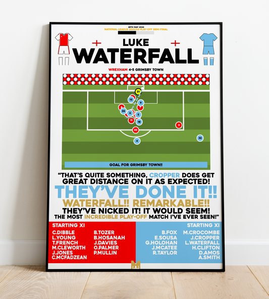 Luke Waterfall Goal vs Wrexham - National League Play-Off Semi Final 2022 - Grimsby Town