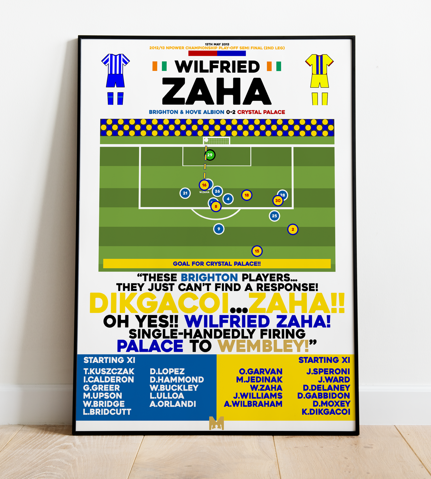 Wilfried Zaha 2nd Goal vs Brighton & Hove Albion - Championship Play-Offs 2012/13 - Crystal Palace