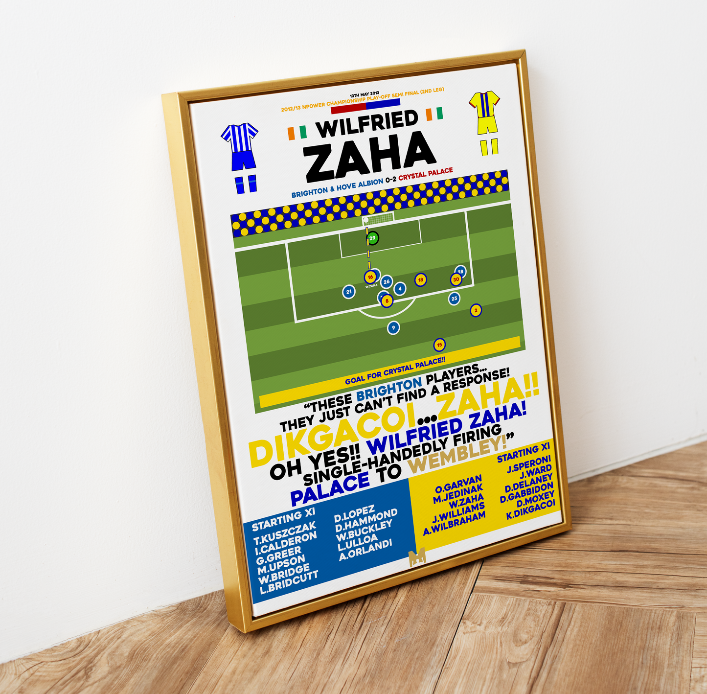 Wilfried Zaha 2nd Goal vs Brighton & Hove Albion - Championship Play-Offs 2012/13 - Crystal Palace