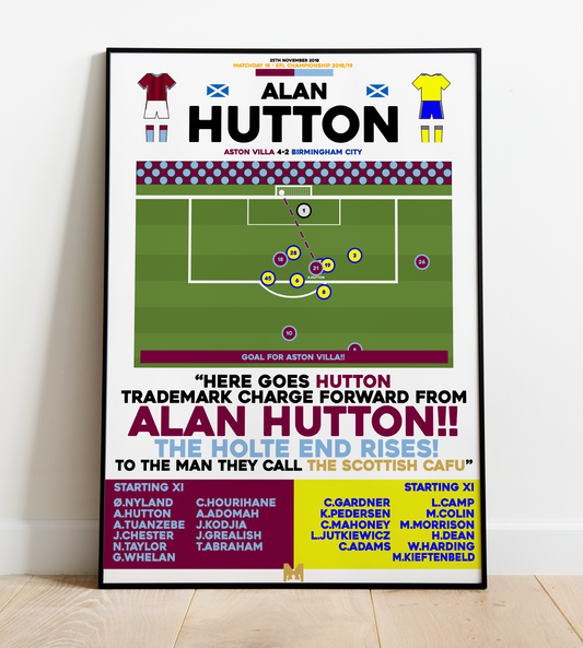 Alan Hutton Goal vs Birmingham City - EFL Championship 2018/19 - Aston Villa