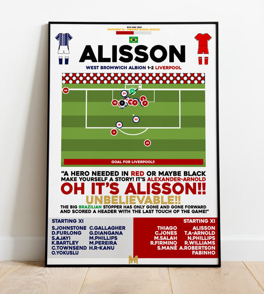 Alisson Goal vs West Bromwich Albion - Premier League 2020/21 - Liverpool
