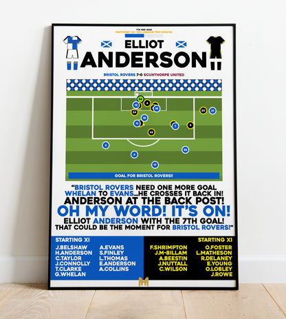Elliot Anderson Goal vs Scunthorpe United - EFL League Two 21/22 - Bristol Rovers