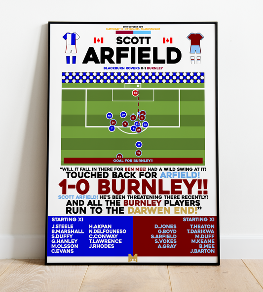Scott Arfield Goal vs Blackburn Rovers - EFL Championship 2015/16 - Burnley