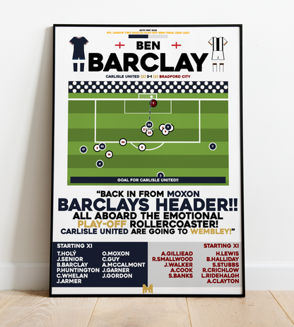 Ben Barclay Goal vs Bradford City - League Two Play-Offs 2022/23 - Carlisle United