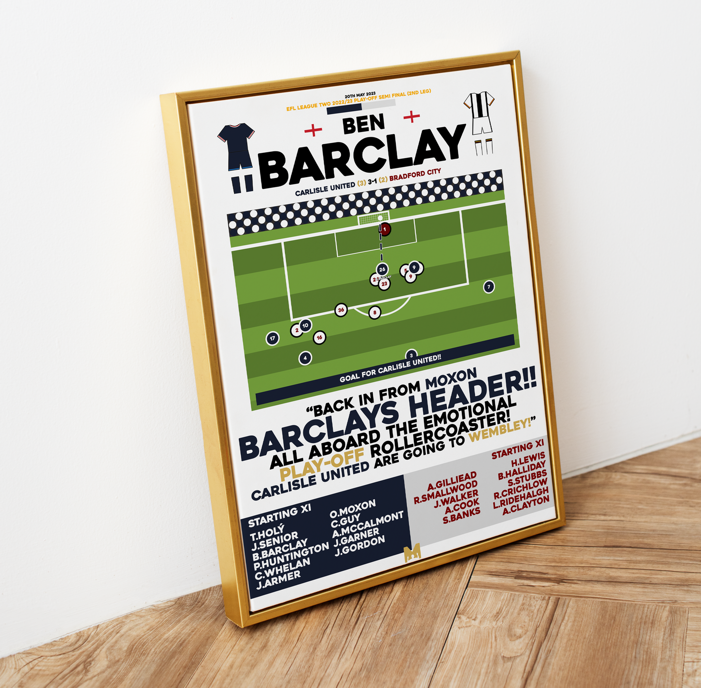 Ben Barclay Goal vs Bradford City - League Two Play-Offs 2022/23 - Carlisle United