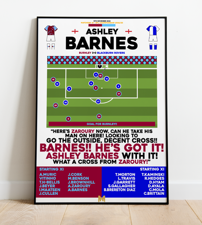 Ashley Barnes 1st Goal vs Blackburn Rovers - EFL Championship 2022/23 - Burnley