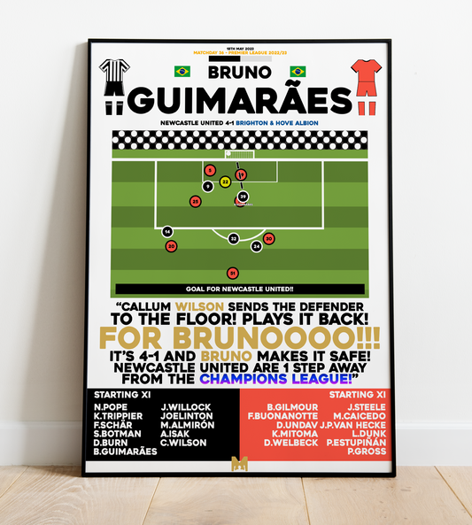Bruno Guimarães Goal vs Brighton - Premier League 2022/23 - Newcastle United