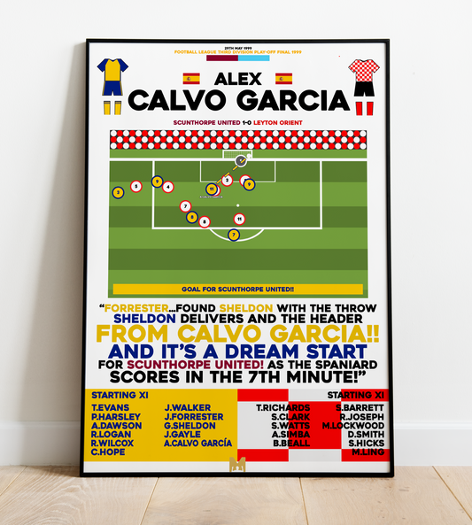 Alex Calvo Garcia Goal vs Leyton Orient - Division 3 Play-Off Final 1999 - Scunthorpe United