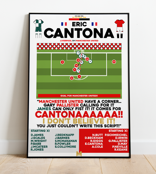 Eric Cantona Goal vs Liverpool - FA Cup Final 1996 - Manchester United