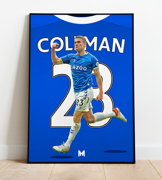 Seamus Coleman Icon Shirt Print - Everton