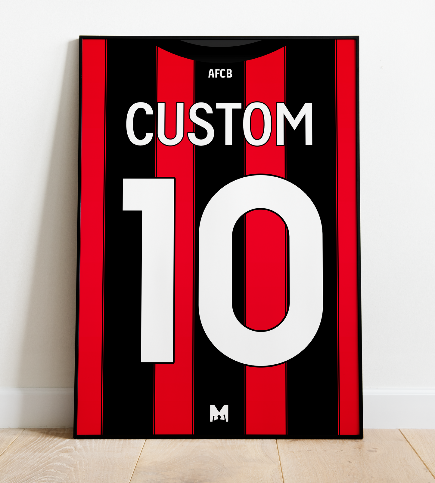 Design Your Own CUSTOM AFC Bournemouth Kit Print 2023/24 - Home Shirt - AFC Bournemouth