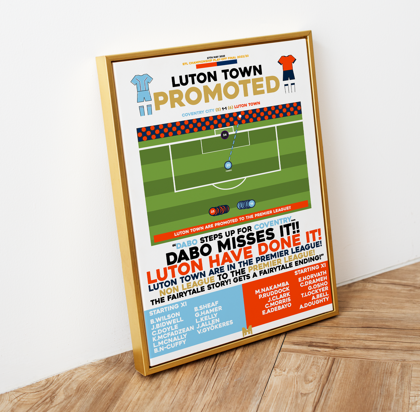 The Moment Luton Town are Promoted to the Premier League - EFL Championship Play-Off Final 2022/23 - Luton Town