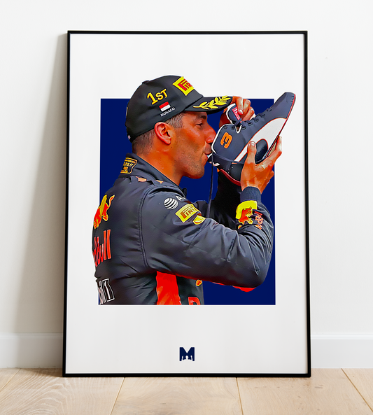 Daniel Ricciardo Print - Shoey - Red Bull
