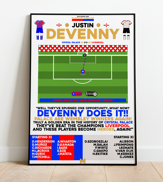 Justin Devenny Penalty vs Liverpool - FA Community Shield 2025- Crystal Palace