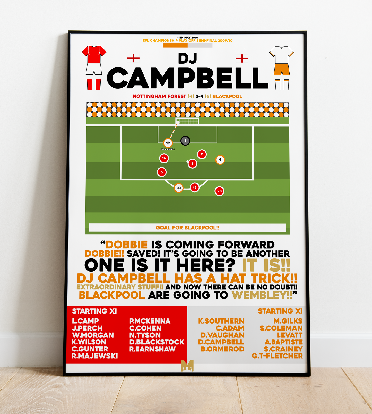 DJ Campbell Goal vs Nottingham Forest - EFL Championship Play-Offs 2009/10 - Blackpool