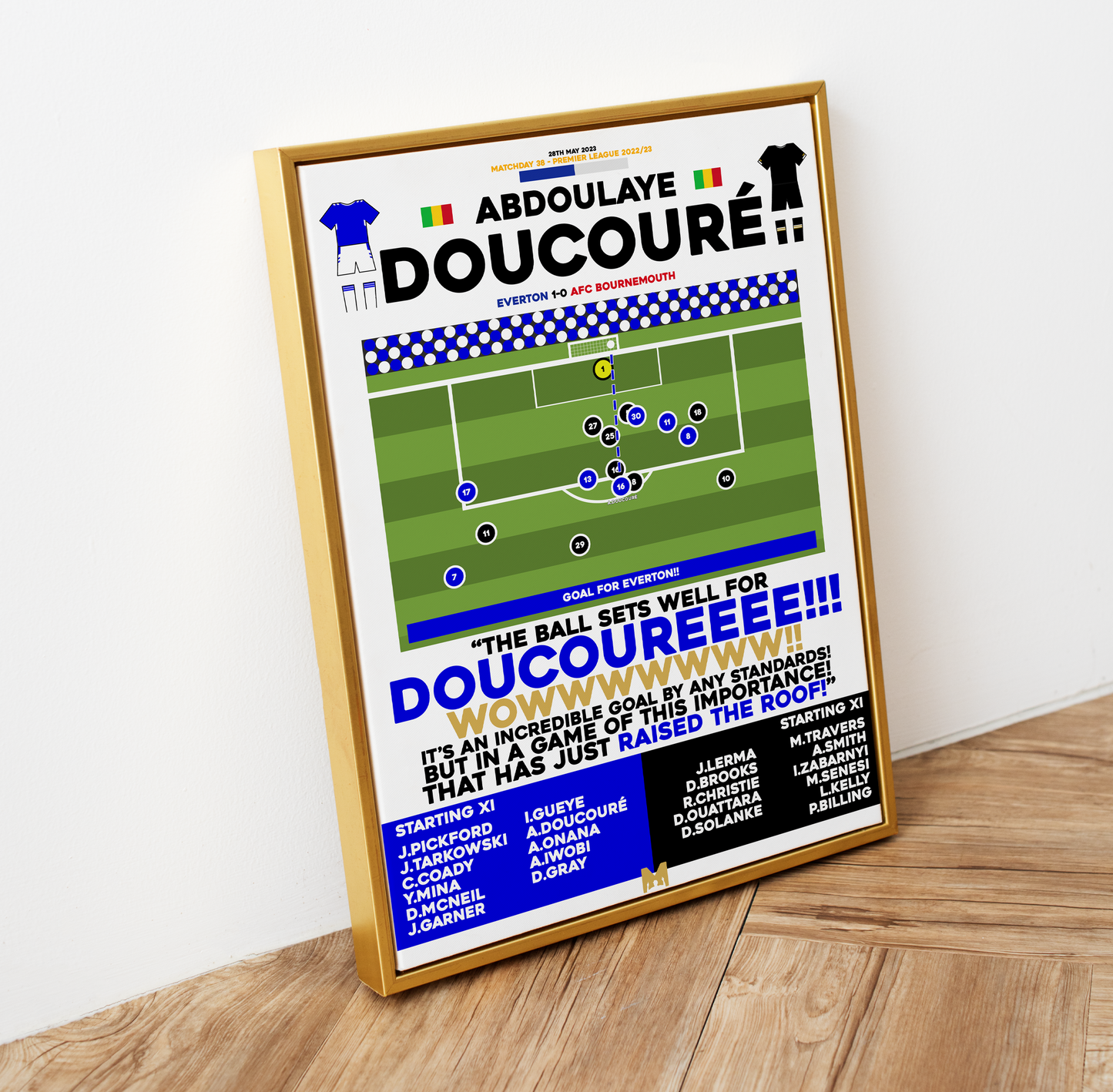 Abdoulaye Doucouré Goal vs AFC Bournemouth - Premier League 2022/23 - Everton