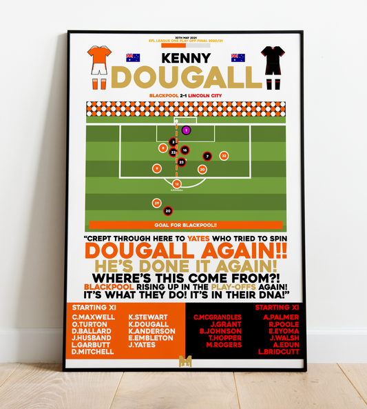 Kenny Dougall 2nd Goal vs Lincoln City - EFL League One Play-Off Final 2020/21 - Blackpool
