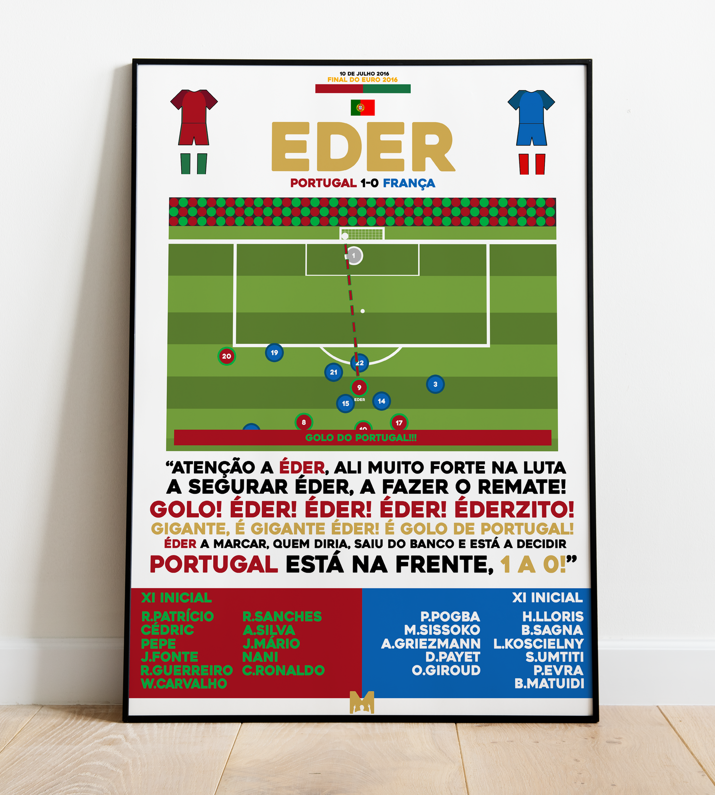 *POR* Eder Golo vs França - Final do Euro 2016 - Portugal