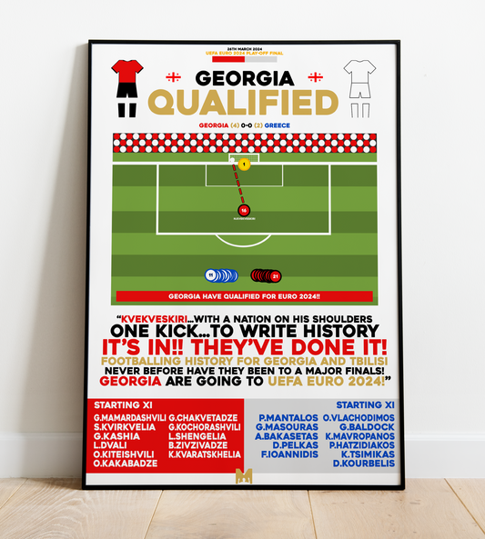 Georgia Qualified vs Greece - Euro 2024 Play-Off Final - Georgia