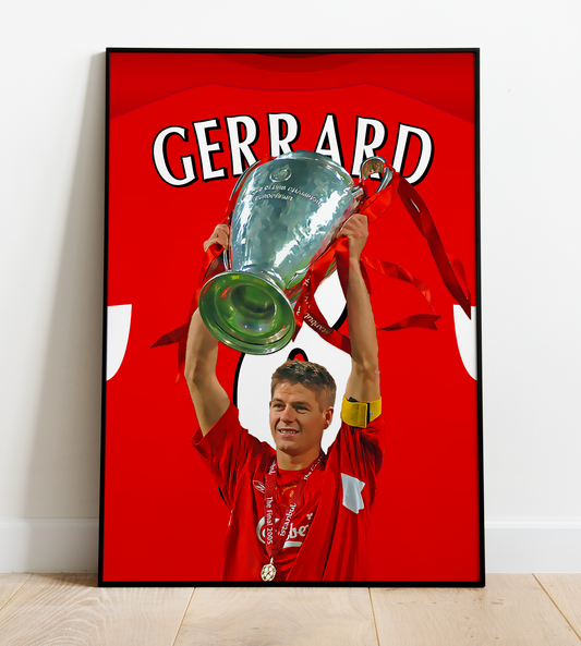Steven Gerrard Player Shirt Print - Liverpool