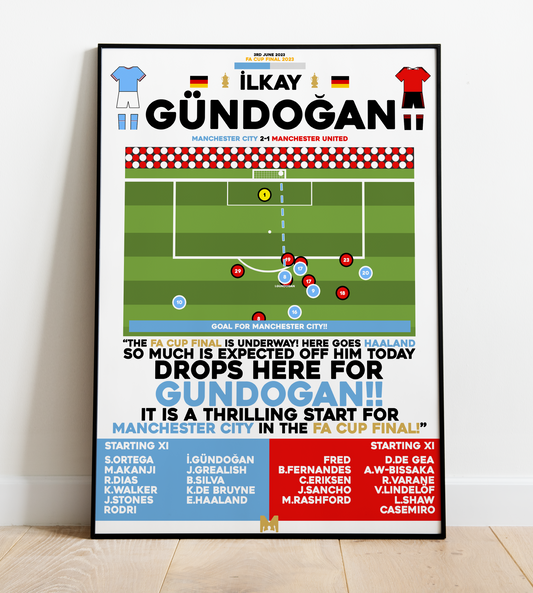 İlkay Gündoğan 1st Goal vs Manchester United - FA Cup 2023 - Manchester City
