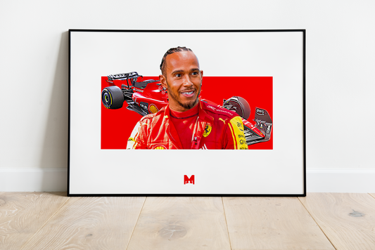 Lewis Hamilton Print - The New Era - Ferrari