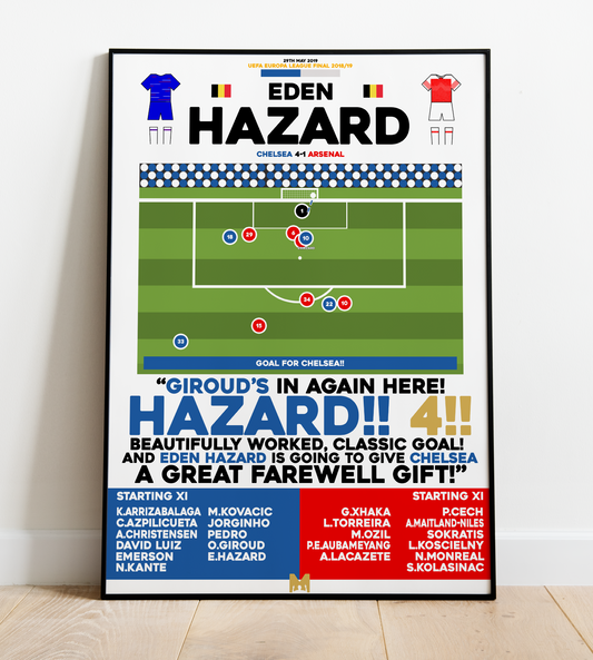 Eden Hazard Goal vs Arsenal - UEFA Europa League 2018/19 - Chelsea