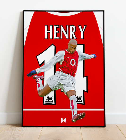 Thierry Henry Player Shirt Print - Arsenal