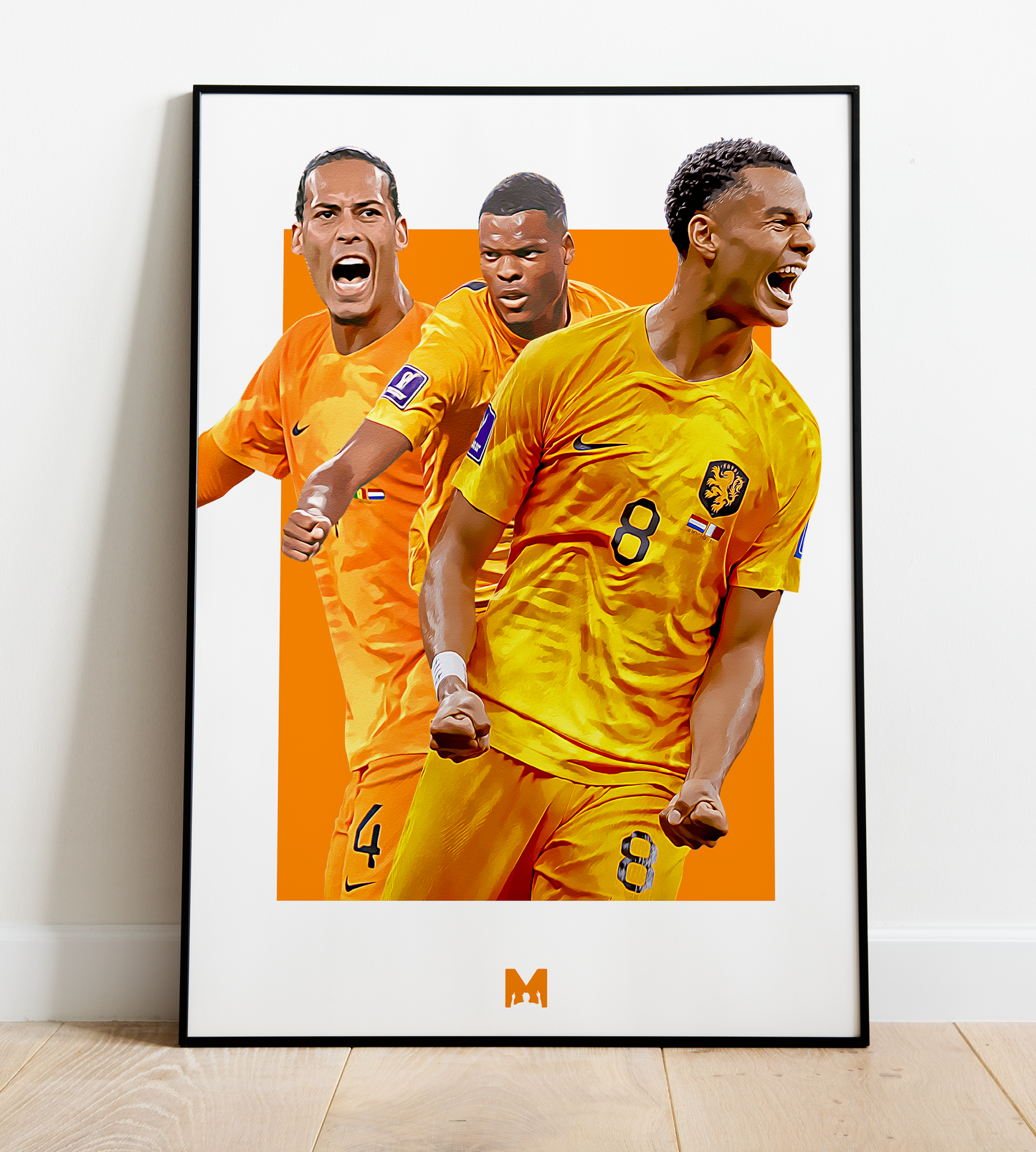 Van Dijk, Gakpo, Dumfries Print - World Cup 2022 - Netherlands