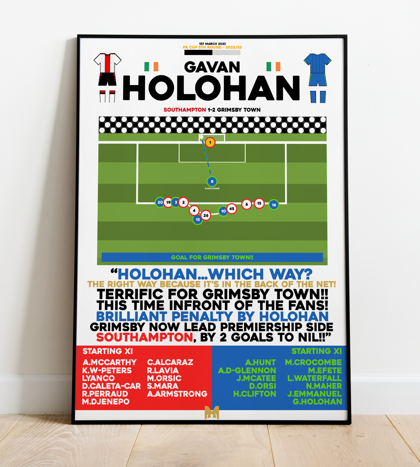 Gavan Holohan 2nd Goal vs Southampton - FA Cup 2022/23 - Grimsby Town