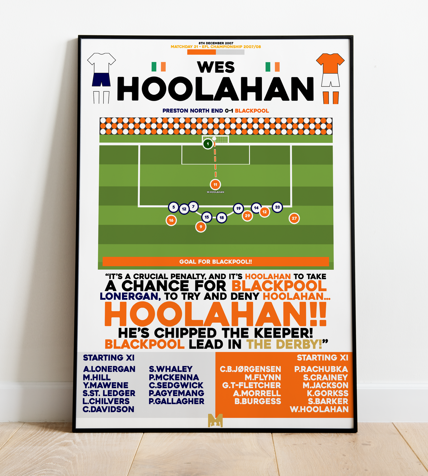 Wes Hoolahan Goal vs Preston - EFL Championship 2007/08 - Blackpool