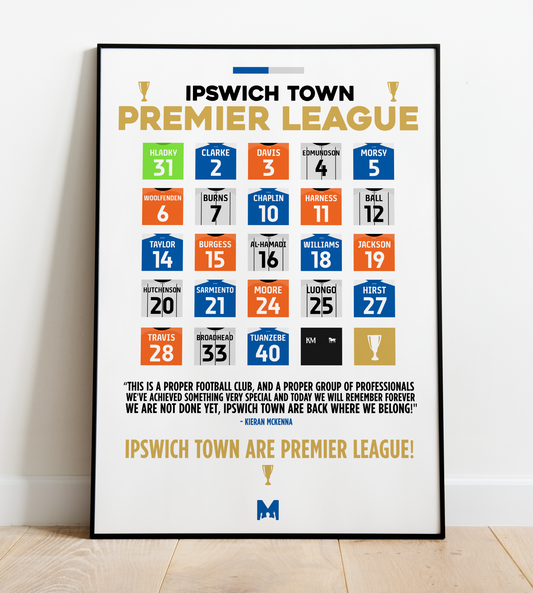 Ipswich Town 2023/24 Promoted Print - EFL Championship 2023/24 - Ipswich Town