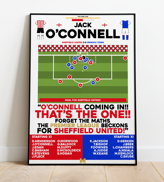 Jack O'Connell Goal vs Ipswich Town - EFL Championship 2018/19 - Sheffield United