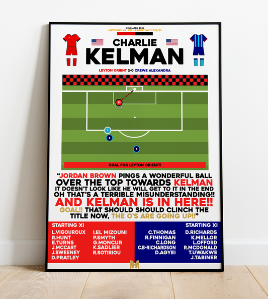 Charlie Kelman Goal vs Crewe Alexandra - EFL League Two 2022/23 - Leyton Orient