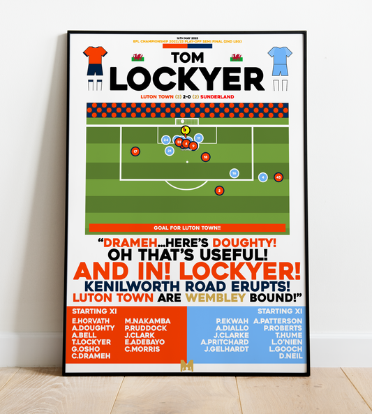 Tom Lockyer Goal vs Sunderland - EFL Championship Play-Offs 2022/23 - Luton Town