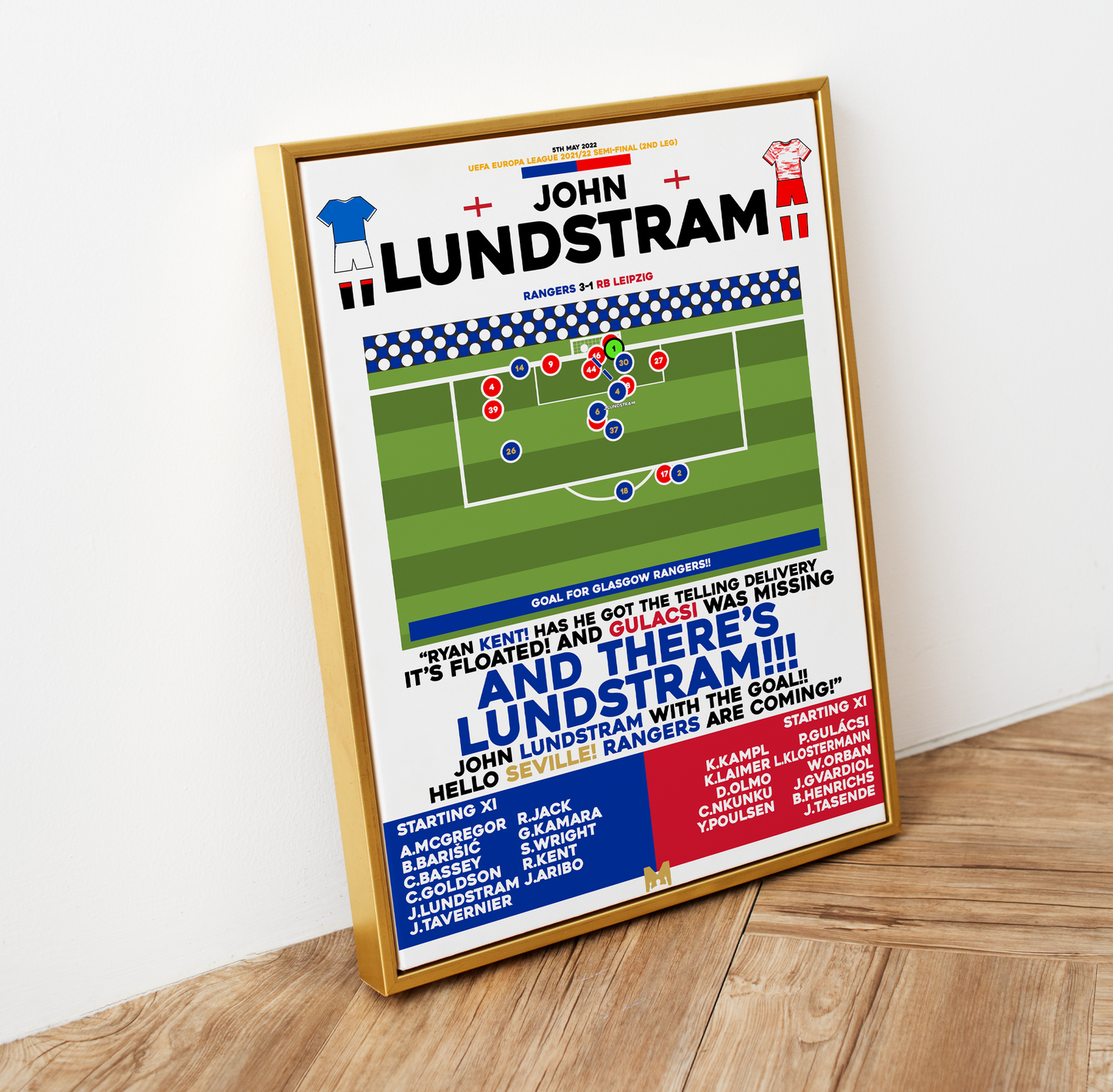 John Lundstram Goal vs RB Leipzig - UEFA Europa League 2021/22 - Rangers