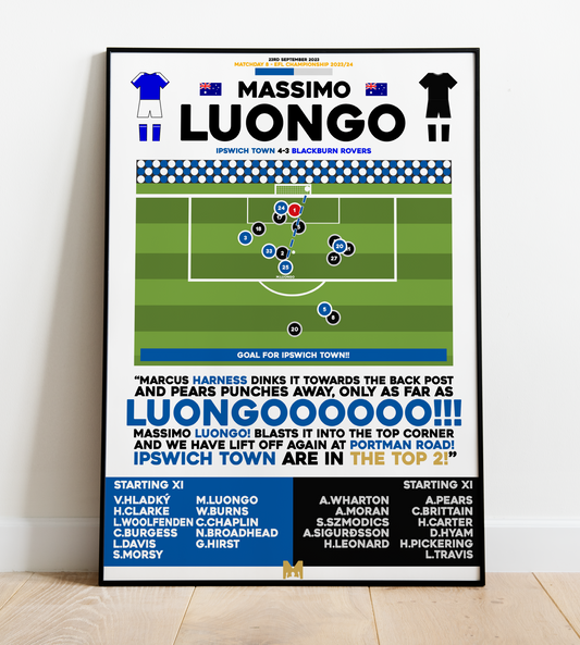 Massimo Luongo Goal vs Blackburn Rovers - EFL Championship 2023/24 - Ipswich Town