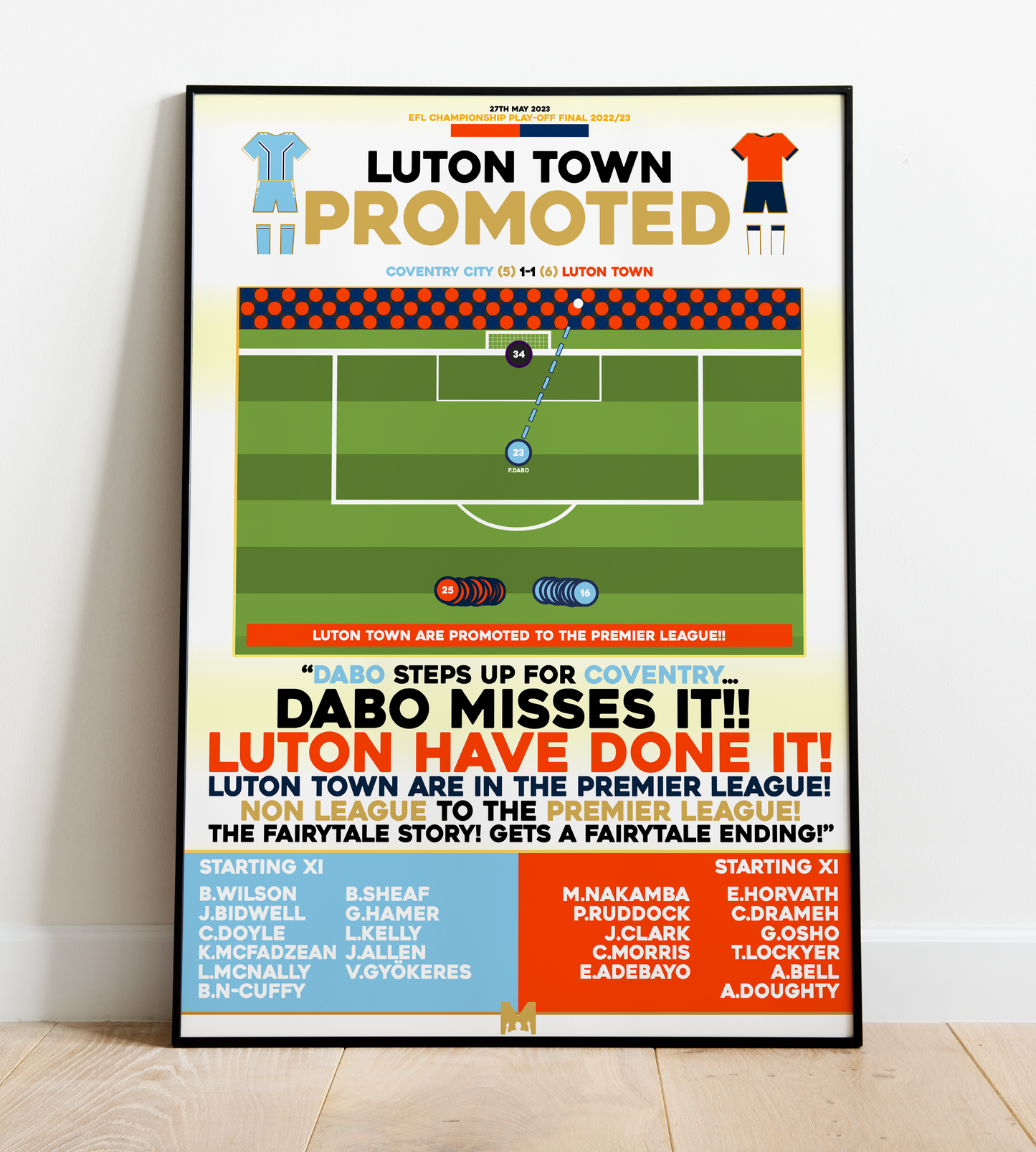 The Moment Luton Town are Promoted to the Premier League (ICONIC) - EFL Championship Play-Off Final 2022/23 - Luton Town