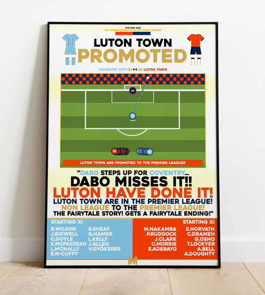 The Moment Luton Town are Promoted to the Premier League (ICONIC) - EFL Championship Play-Off Final 2022/23 - Luton Town