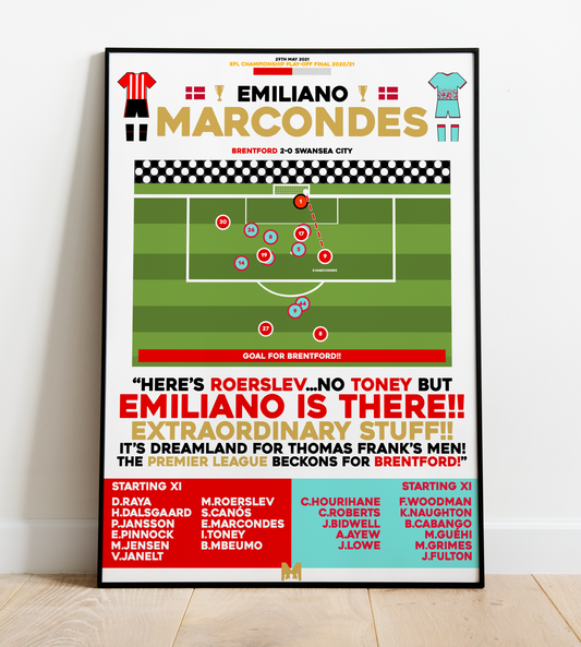 Emiliano Marcondes Goal vs Swansea City - EFL Championship Play-Off Final 2020/21 - Brentford