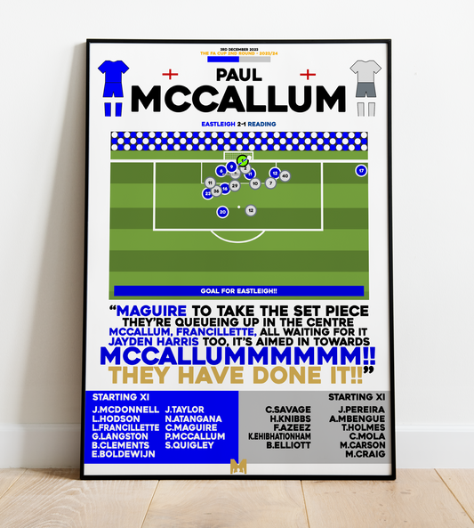 Paul McCallum Goal vs Reading - FA Cup 2023/24 - Eastleigh