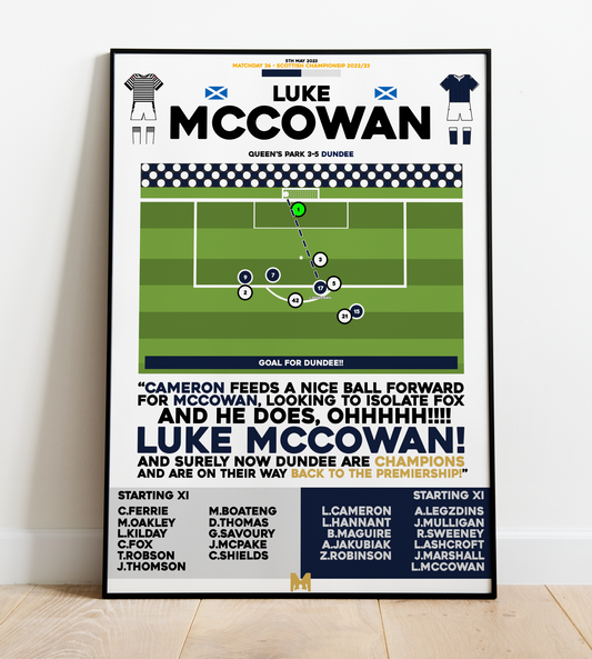 Luke McCowen Goal vs Queens Park - Scottish Championship 2022/23 - Dundee