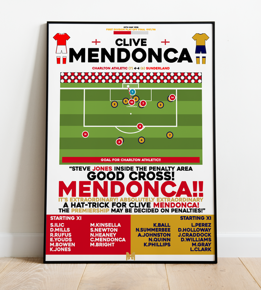 Clive Mendonca 3rd Goal vs Sunderland - First Division Play-Off Final 1997/98 - Charlton Athletic